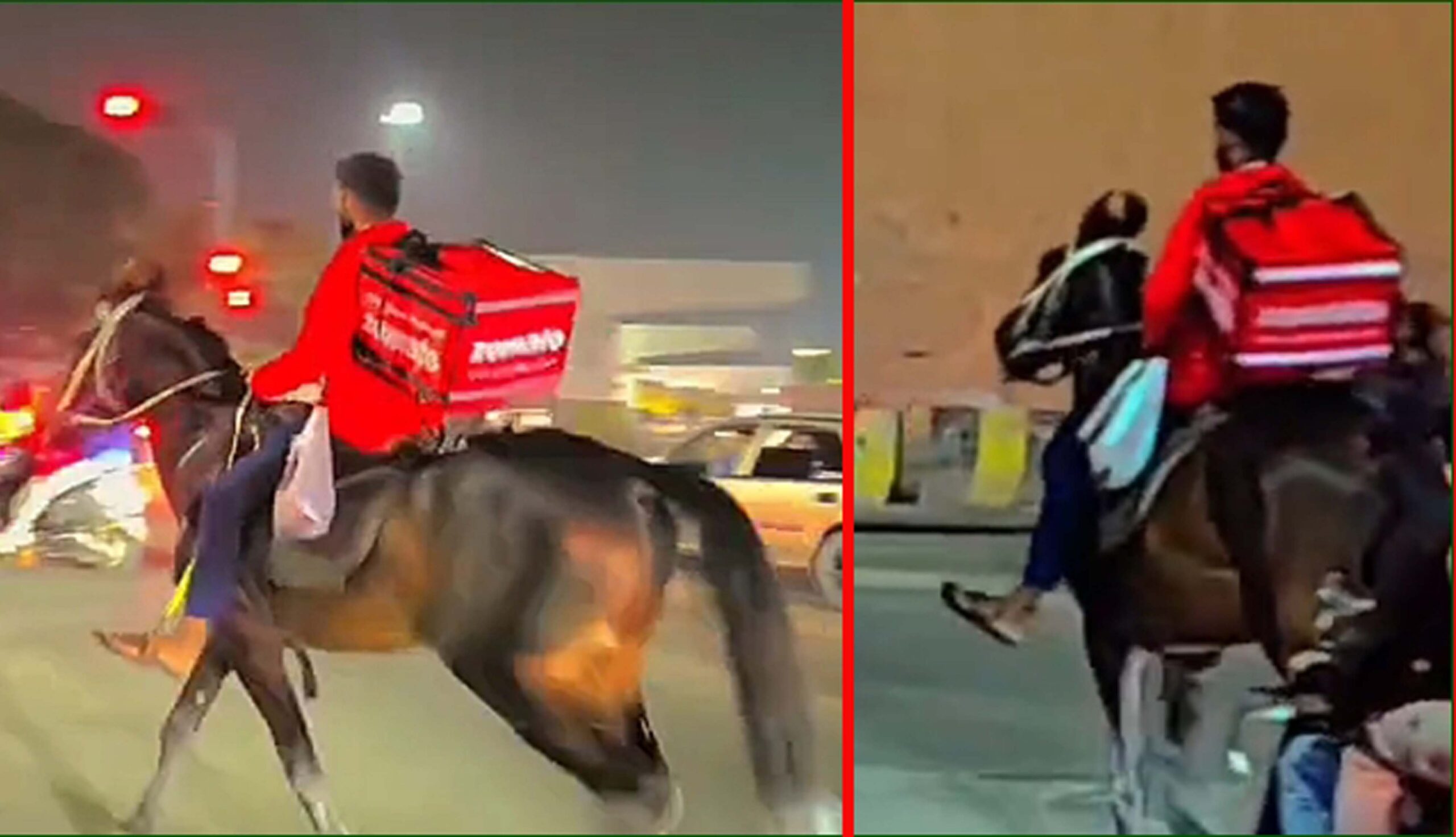 حیدرآباد میں آرڈر کی فراہمی کے لیے گھوڑے پر سوار ہو گیا ڈلیوری بوائے!