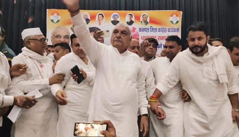 ہریانہ میں کوئی بھی خود کو محفوظ محسوس نہیں کر رہا: بھوپیندر سنگھ ہڈا