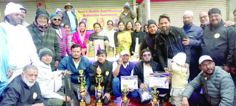 آزاد میموریل بیڈمنٹن ٹورنامنٹ کا چیمپئن بنی سزلی اور فرحان کی جوڑی