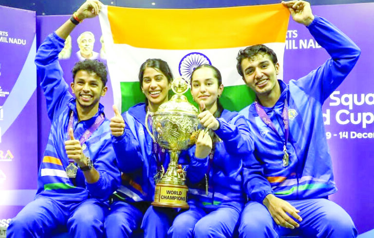 ہندوستان نے پہلی بار ایس ڈی اے ٹی اسکواش ورلڈ کپ جیتا